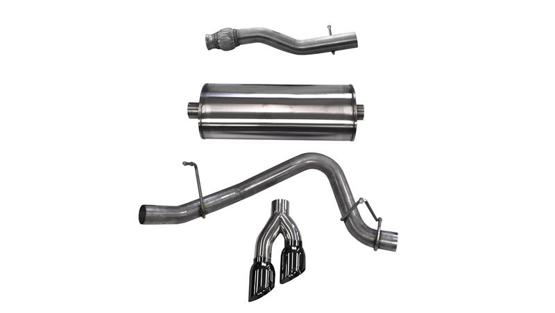 Corsa 2015-2020 GMC Yukon XL 1500 5.3L V8 3in Cat-Back Single Side Exit Twin 4in Black Tips - 14748BLK