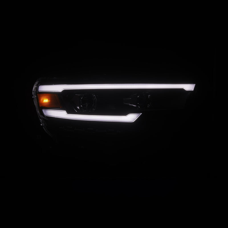 AlphaRex 25-26 Dodge Ram 1500 Luxx LED Proj Headlights -Black w/Activ Lit/ Seq Signal/Switchbk DRL - 880907