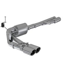 Load image into Gallery viewer, MBRP 2019+ Chevrolet Silverado 1500 4.5L/5.3L Pre-Axle Dual Side Exit w/ 4in OD Tip- T304 - S5092304