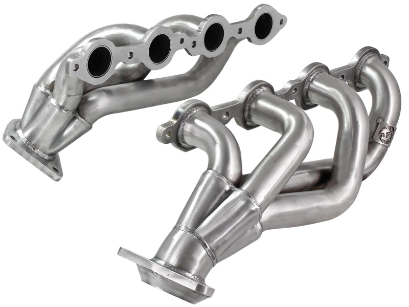 aFe Power Twisted Steel Headers 409 Stainless Steel 02-13 GM Silverado/Sierra 1500 V8 GMT800/GMT900 - 48-44001