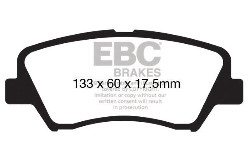 EBC 13+ Hyundai Elantra 1.8 Greenstuff Front Brake Pads - DP21874