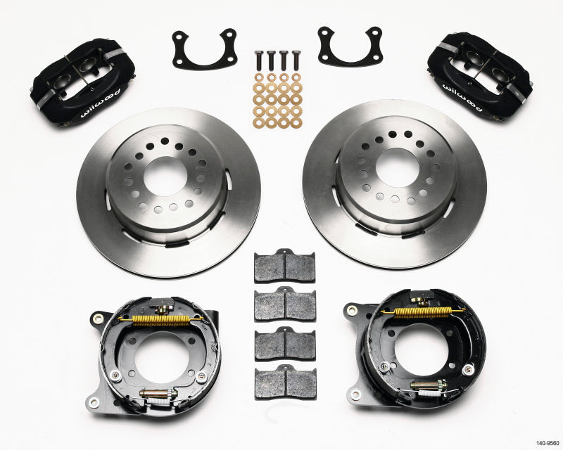 Wilwood Forged Dynalite P/S Park Brake Kit New Big Ford 2.50in offset Staggered Shock - 140-9560