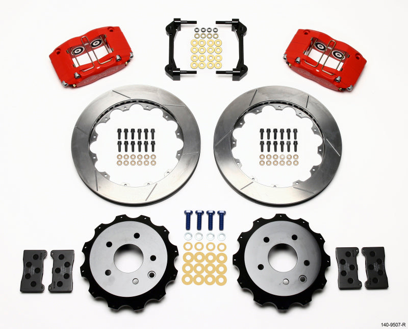 Wilwood Dynapro Radial Rear Kit 13.00in Red Nissan 350Z/Fiti G35 - 140-9507-R