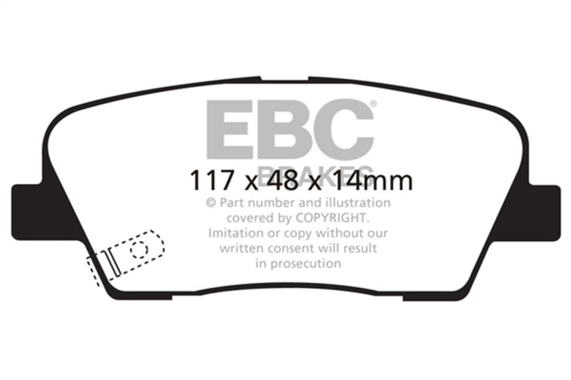 EBC 11+ Hyundai Equus 4.6 Redstuff Rear Brake Pads - DP31806C