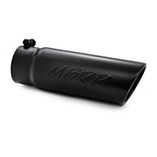 Load image into Gallery viewer, MBRP Universal Tip 4 O.D. Angled Rolled End 3.5 inlet 10 length- Black Finish - T5112BLK