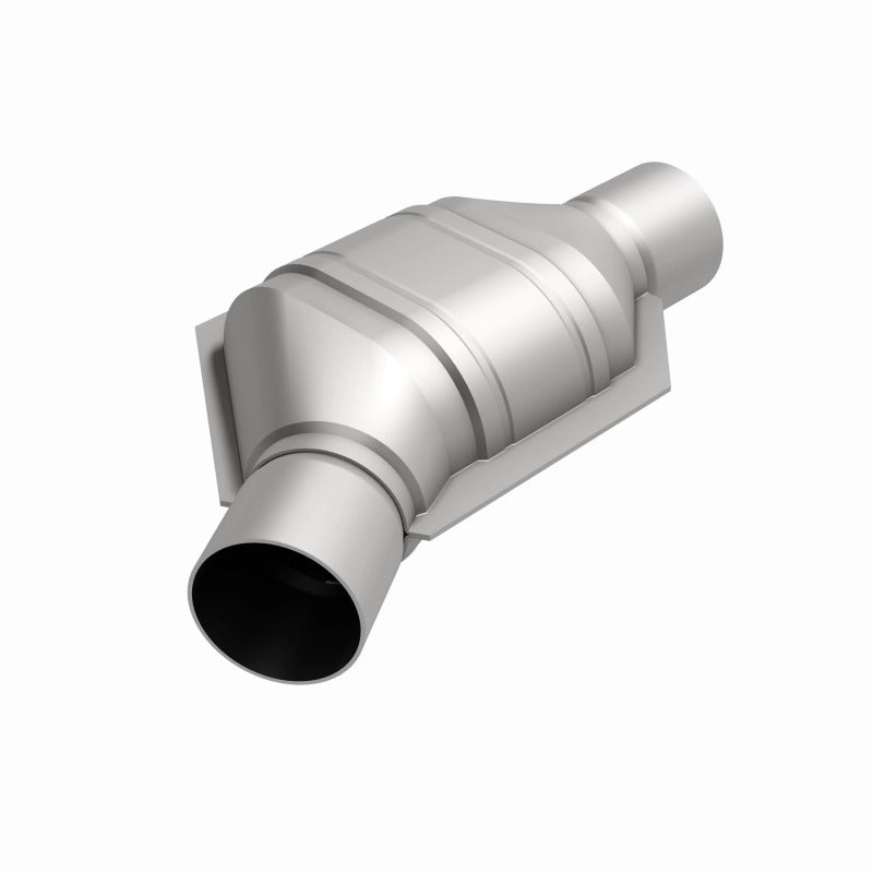 MagnaFlow Universal Catalytic Converter 2in Inlet/Outlet Angled Offset/Center Oval (California) - 444074