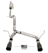 Load image into Gallery viewer, Corsa 2018-2025 Jeep Wrangler JLU 3.6L 2.75in Sport Cat-Back Exhaust w/ Black Tips - 21124BLKUSA