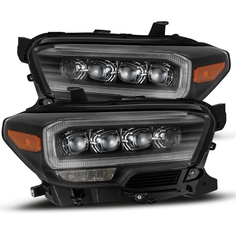 AlphaRex 16-20 Toyota Tacoma NOVA LED Projector Headlights Plank Style Black w/Activation Light - 880707