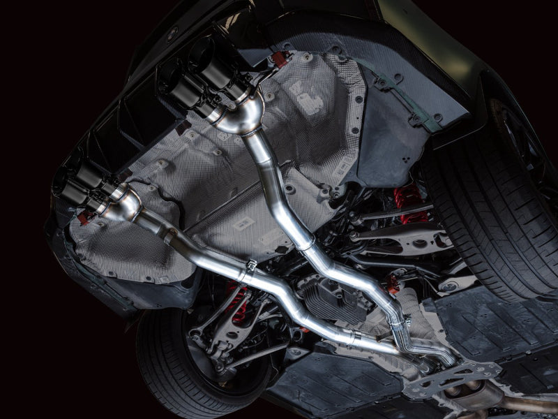 AWE Tuning Track Edition Cat-Back Exhaust for BMW G8X M3/M4 - Diamond Black Tips - 3020-42482