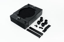 Load image into Gallery viewer, CSF Universal Drag Race / Tuck Radiator w/9in Spal Fan - 10.5in H x 10in L x 3.6in W - Black - 7065B