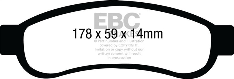 EBC 08-10 Ford F250 (inc Super Duty) 5.4 (2WD) Yellowstuff Rear Brake Pads - DP41893R