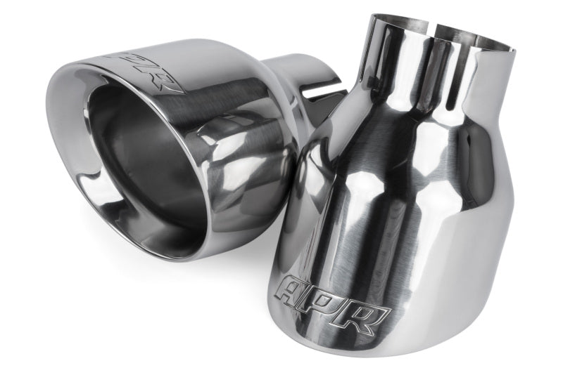 APR Double-Walled 4in Slash-Cut Tips - Polished - Set of 2 - TPK0001