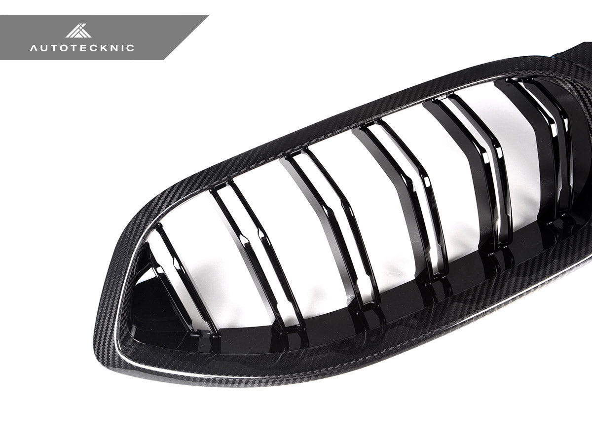 AutoTecknic Dry Carbon Dual-Slats Front Grille - BMW F91/ F92/ F93 M8