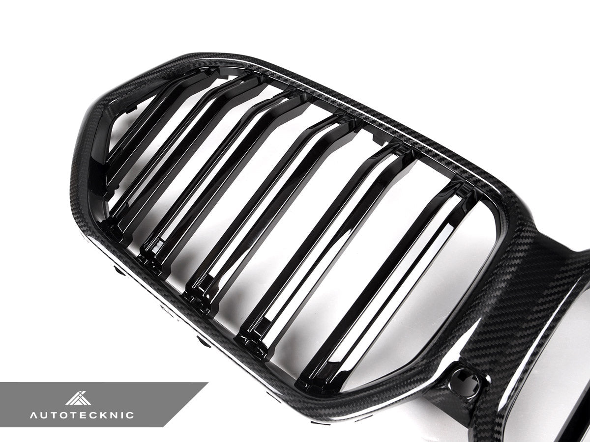 AutoTecknic Dual-Slat Carbon Fiber Front Grille - BMW G06 X6 LCI