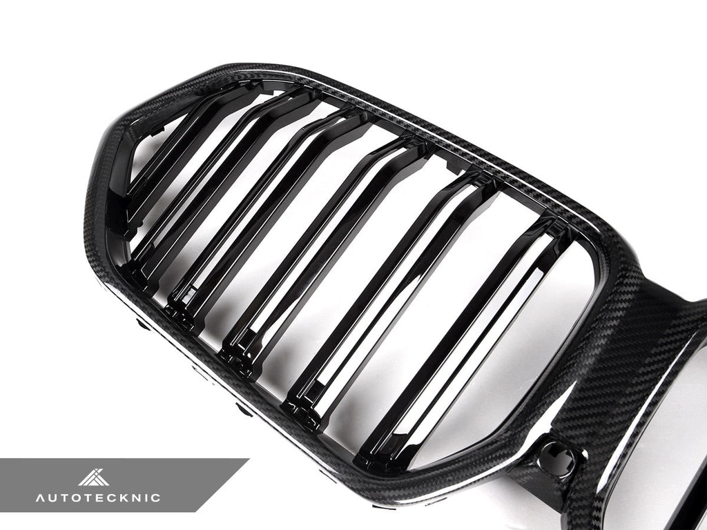 AutoTecknic Dual-Slat Carbon Fiber Front Grille - BMW G06 X6 LCI