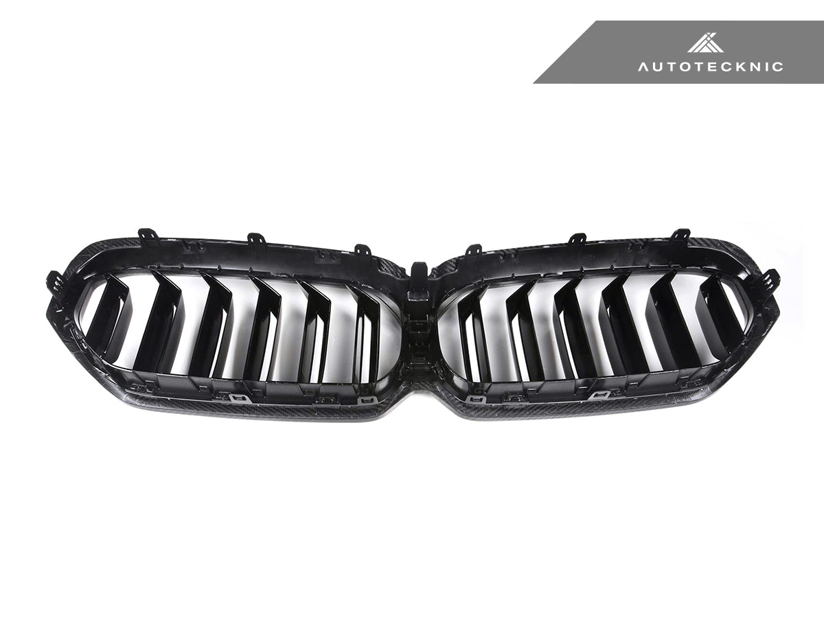 AutoTecknic Dry Carbon Fiber Dual-Slats Front Grilles - BMW G30 5-Series LCI