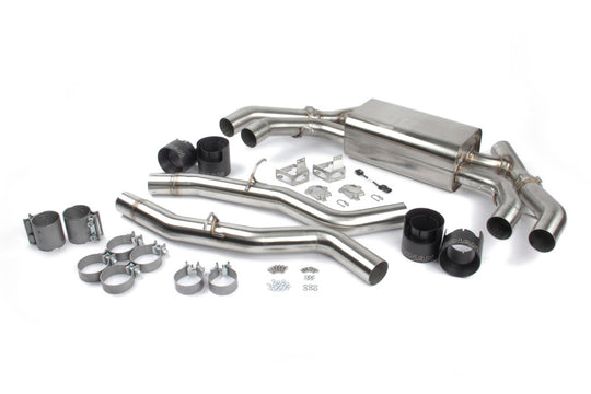 Dinan 20-25 BMW X3 M/X4 M (F97/F98) Free Flow Axleback Exhaust System - Black Tips - D660-0086-BLK