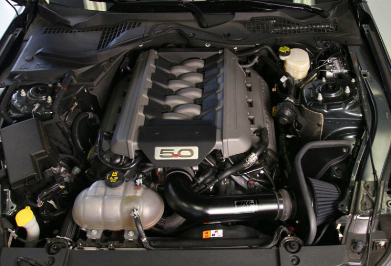 K&N 2015 Ford Mustang GT 5.0L V8 Black Performance Intake Kit - 71-3535