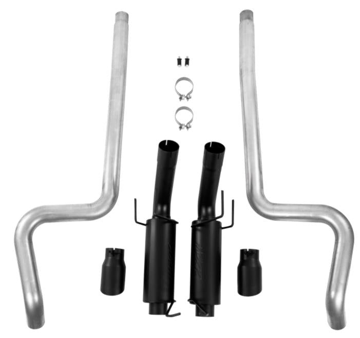 MBRP 11-14 Ford Mustang GT 5.0L 3in Cat Back Dual Split Rear Race Version 4in Tips - Black - S7264BLK