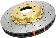 Load image into Gallery viewer, DBA 05-12 Corvette C6 w/Z06 pkg Front Drilled &amp; Slotted 5000 Series 2 Piece Rotor Assembled w/ Gold - DBA52992GLDXS