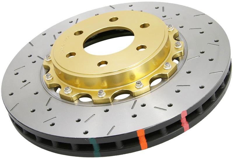 DBA Nissan Skyline (Various) Front Drilled & Slotted 5000 Series 2-Pc Rotor Assembled w/ Black Hat - DBA5928BLKXS