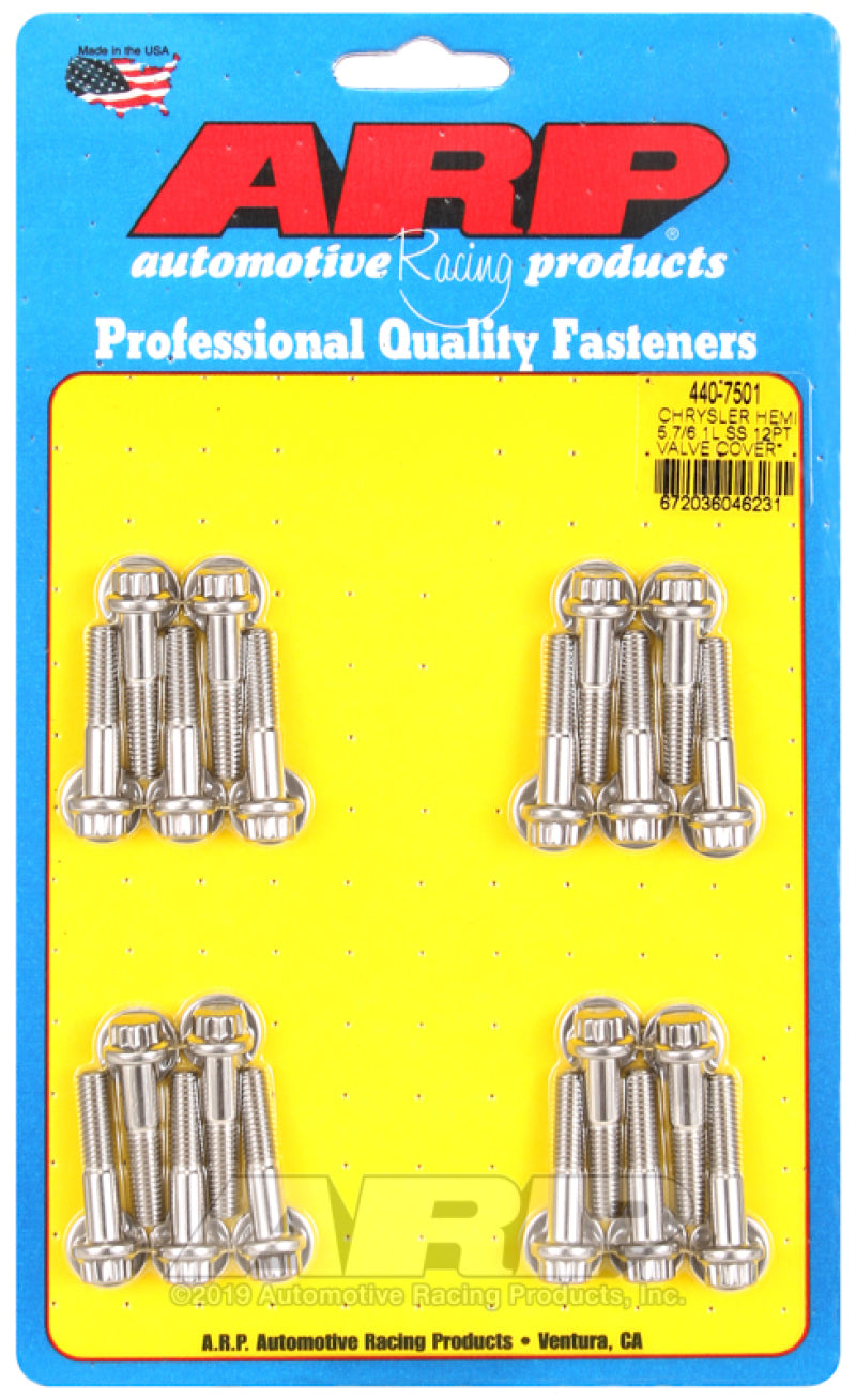 ARP Chrysler Hemi 5.7/6.1L SS 12pt Valve Cover Bolt Kit - 440-7501