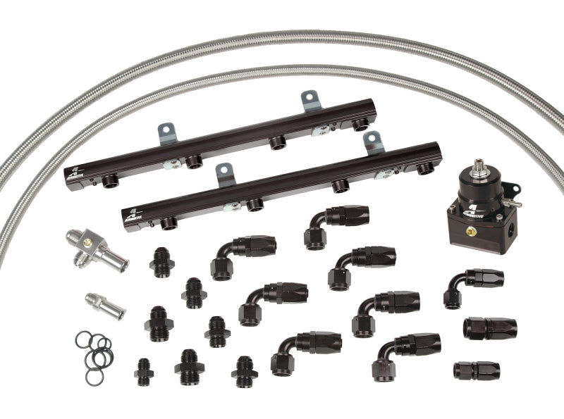 Aeromotive 99-04 Ford Lightning/Harley Supercharged 5.4L Fuel Rail Kit - Black - 14184