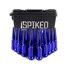 Load image into Gallery viewer, Mishimoto Steel Spiked Lug Nuts M12x1.5 20pc Set - Blue - MMLG-SP1215-20BL