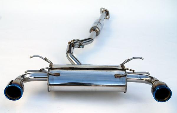 Invidia Subaru BRZ / Scion FRS Q300 w/ Rolled Titanium Tips Cat- Back Exhaust (Blue Edge) - HS12SSTG3T