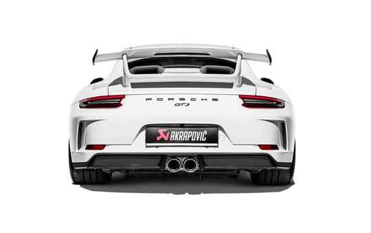 Akrapovic 2018 Porsche 911 GT3 (991.2) Slip-On Race Line (Titanium) w/Titanium Tail Pipe Set - S-PO/TI/8-TP
