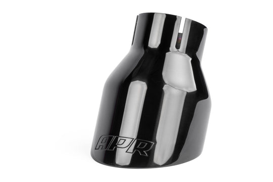 APR Double-Walled 4in Slash-Cut Tips - Polished Diamond Black - Set of 2 - TPK0003