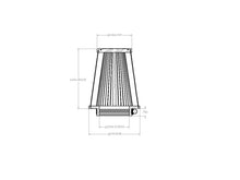 Load image into Gallery viewer, aFe POWER Universal Clamp-On Air Filter w/ D2 Dura-Dry Media - 3in F x 5in B x 3-1/2in T x 6in H - 21-30506V