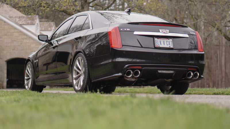 Stainless Works 2016-18 Cadillac CTS-V Sedan Axle Back System Dual-Mode Turbo Mufflers 4in Tips - CTSV16MKS-FC