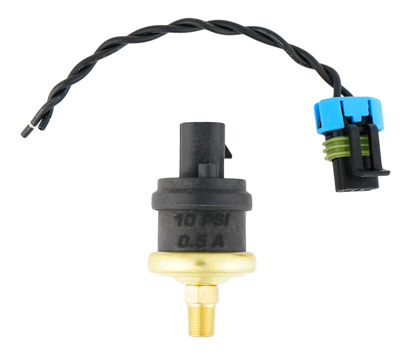 DeatschWerks 10psi 1/8th NPT Adjustable (8-12PSI) Hobbs Switch with Pigtail (0.5A) - 4-HOBBS-10