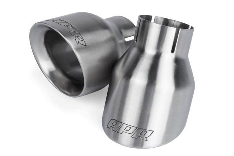APR Double-Walled 4in Slash-Cut Tips - Brushed - Set of 2 - TPK0002