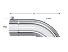 Load image into Gallery viewer, MBRP Universal Tip 4 O.D. Turn Down 4 inlet 12 length - T5081