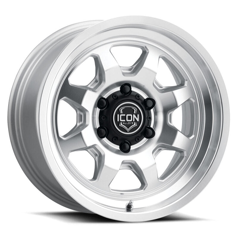 ICON Nuevo 17x8.5 / 6x5.5 / 25mm / 5.75in BS Silver Machined Wheel - 8117859057SM