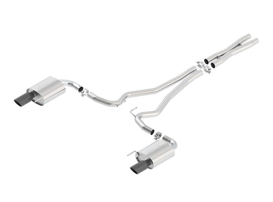 Borla Atak S Cat-Back 15-17 Ford Mustang GT 5.0L V8 MT/AT 2.5in pipe 4in tip (Black Chrome) - 140591BC