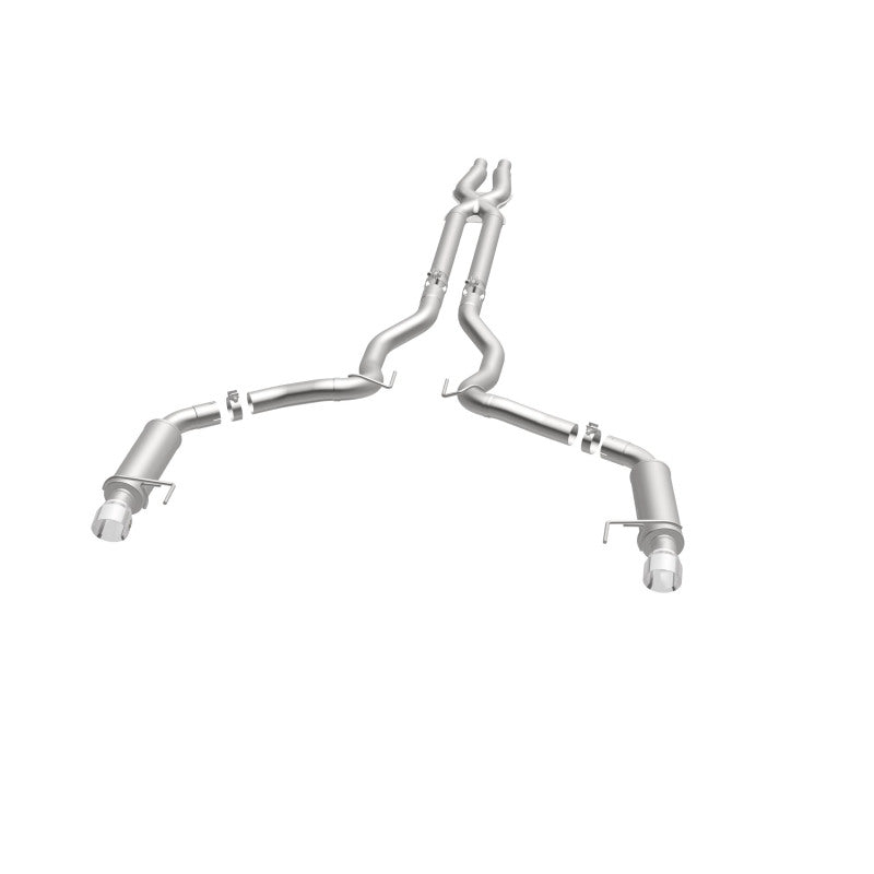 MagnaFlow Cat Back, SS, 3in, Competition, Dual Split Polished 4.5in Tips 2015 Ford Mustang GT V8 5.0 - 19101