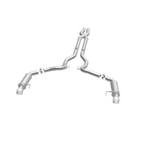 Load image into Gallery viewer, MagnaFlow Cat Back, SS, 3in, Competition, Dual Split Polished 4.5in Tips 2015 Ford Mustang GT V8 5.0 - 19101
