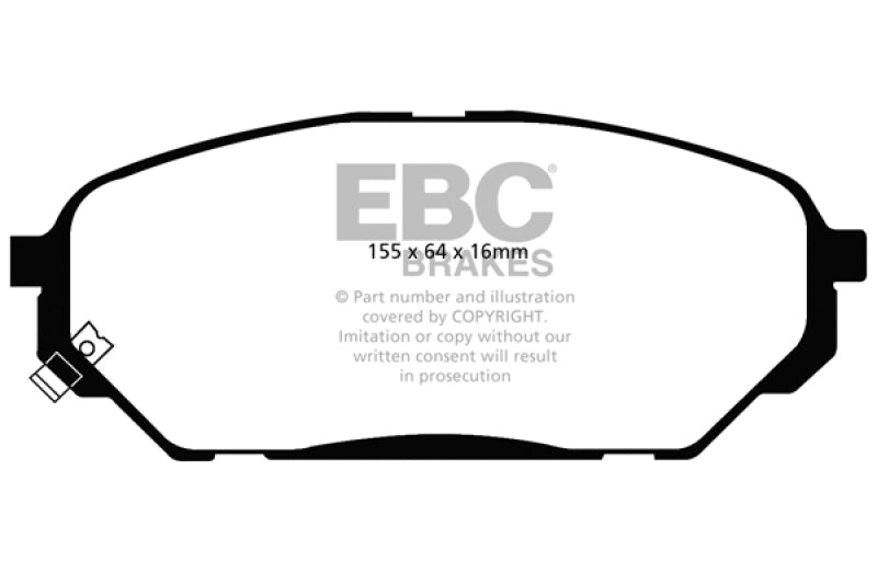 EBC 07-12 Hyundai Veracruz 3.8 Greenstuff Front Brake Pads - DP61813