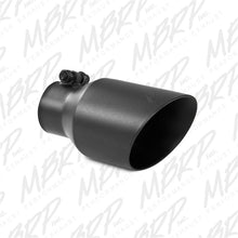 Load image into Gallery viewer, MBRP Universal 4in OD Dual Wall Angled 2.5in Inlet 8in Length Exhaust Tip - Black - T5123BLK