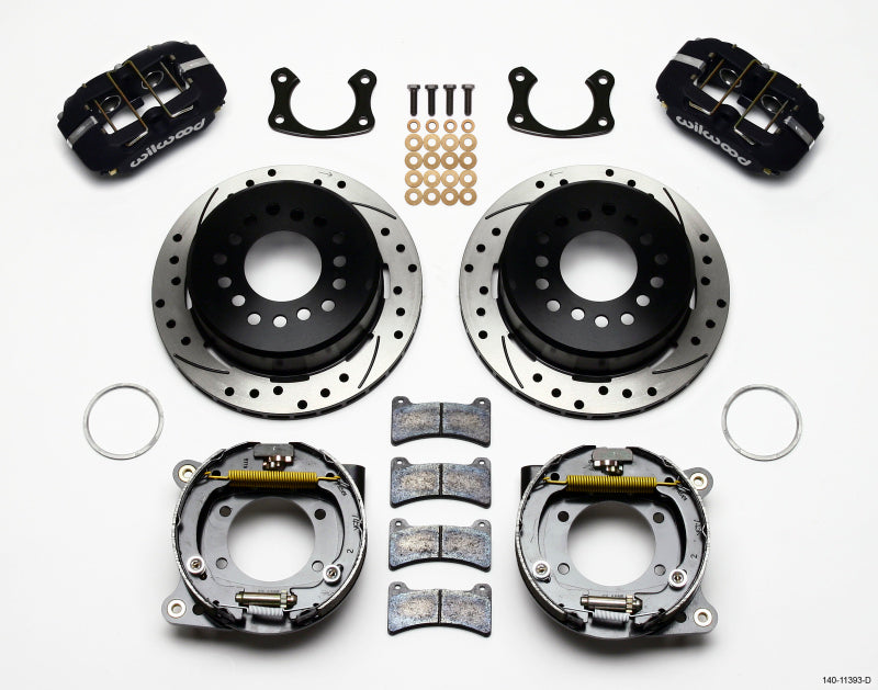 Wilwood Dynapro Low-Profile 11.00in P-Brake Kit Drilled Small Ford 2.66in Offset - 140-11393-D