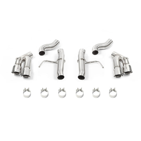 Mishimoto 2016+ Chevrolet Camaro Quad-Tip Race Axle-Back Exhaust w/ Polished Tips - MMEXH-CAM8-16AQTRP
