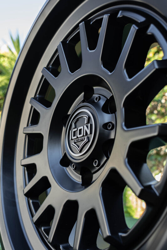 ICON Anza 17x8.5 6x5.5 25mm Offset 5.75in BS 95.1mm Hub Bore Satin Black Wheel - 8217859057SB