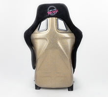Load image into Gallery viewer, NRG FRP Bucket Seat ULTRA Edition - Large (Black Alcantara/Gold Glitter Back) - FRP-302BK-ULTRA