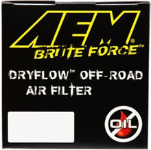 Load image into Gallery viewer, AEM Dryflow Conical Air Filter 2.75in Flange ID / 6in Base OD / 5.125in Top OD / 9.125in Height - 21-2029BF