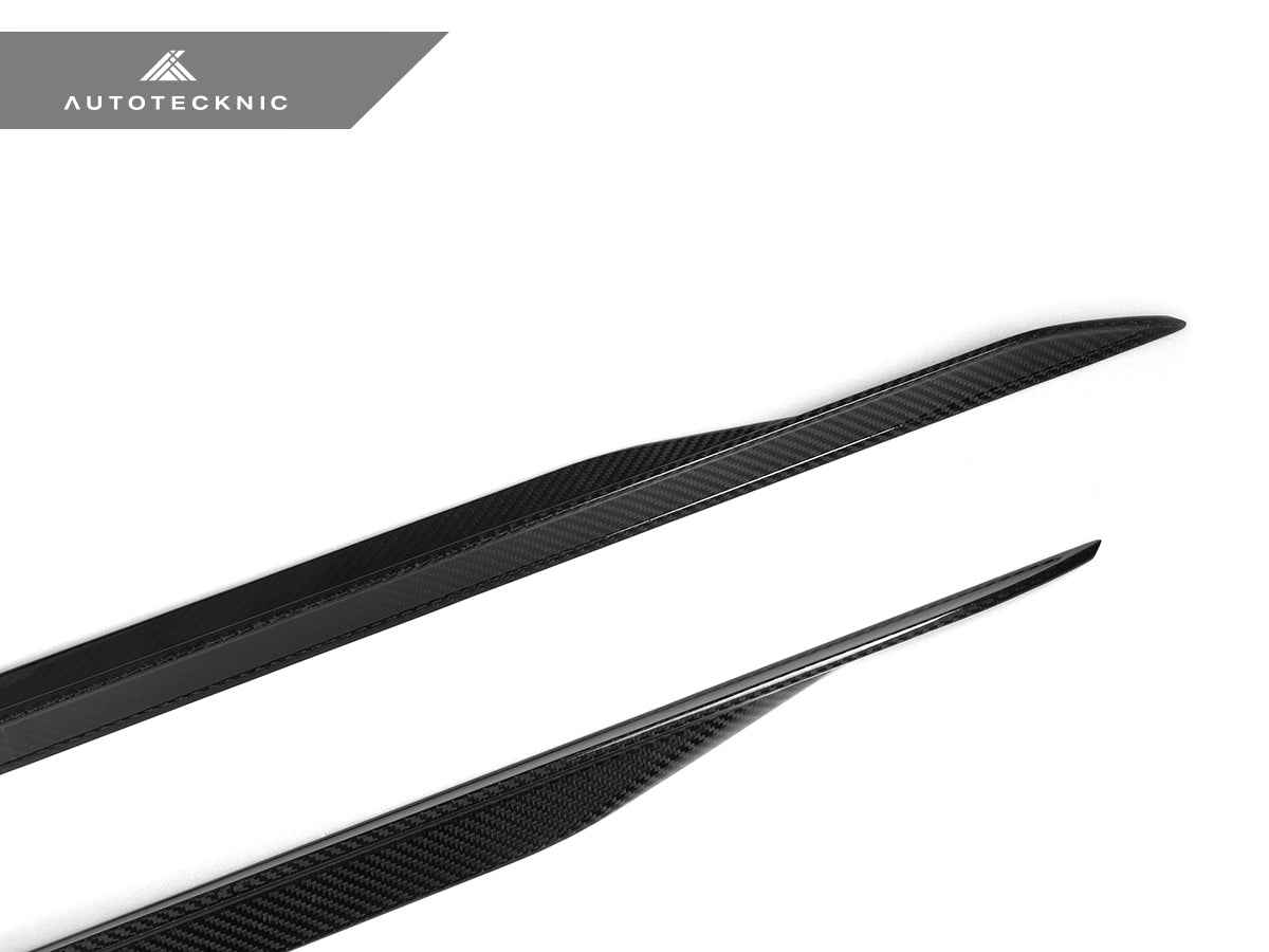 AutoTecknic Dry Carbon Fiber Side Skirt Extension Set - BMW G60 5-Series