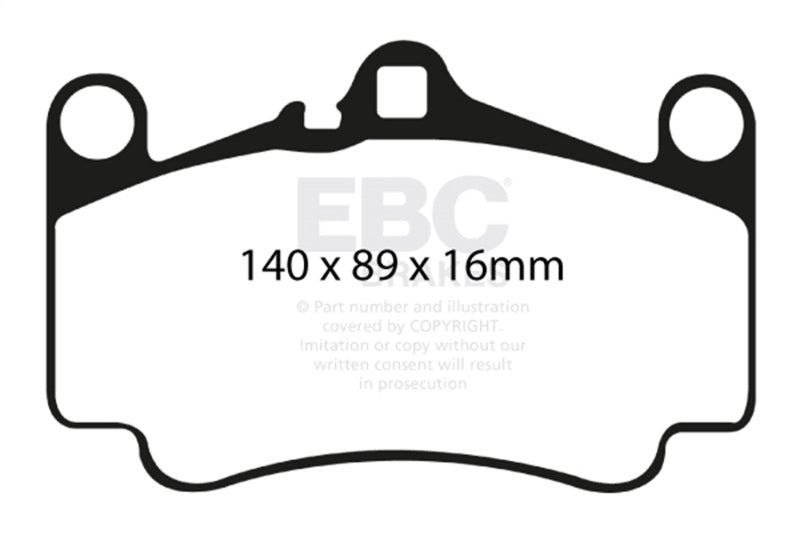 EBC 03-05 Porsche 911 (996) (Cast Iron Rotor only) 3.6 Carrera 4S Bluestuff Front Brake Pads - DP51515NDX