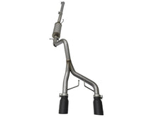 Load image into Gallery viewer, aFe Rebel Series CB 2.5in Dual Center Exit SS Exhaust w/ Black Tips 07-15 Jeep Wrangler 3.6L/3.8L V6 - 49-48056-B